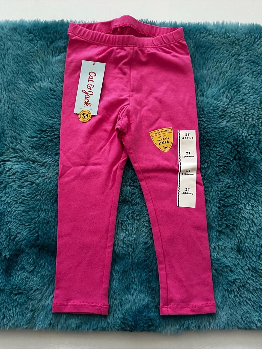 Cat & Jack Bright Pink Girls' Stretch Leggings Size 2T